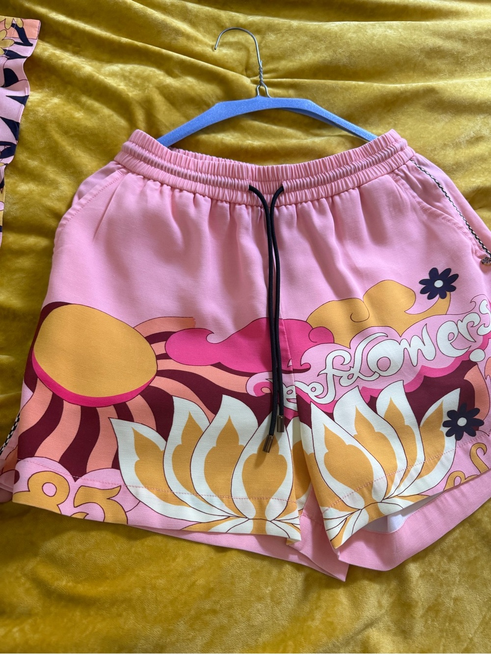 Scotch & Soda Blush Peach Placed Print Camp Shirt & Shorts Set - XS - Picture 4 of 9
